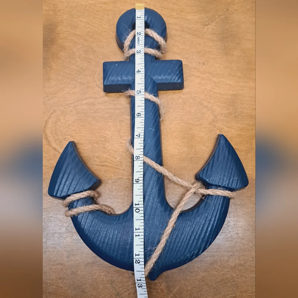 Nautical Theme Wooden Wall Decor Captain Anchor Fishbone Starfish Fishnet
